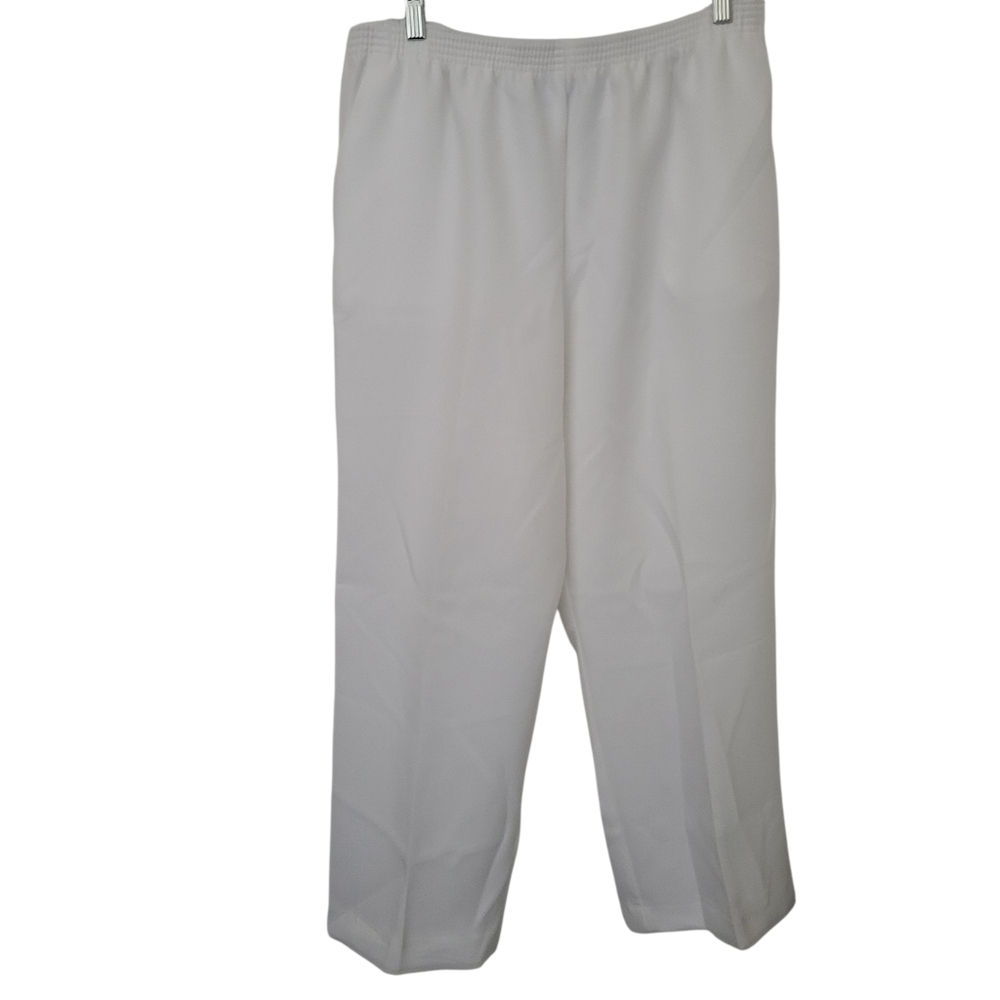 Alfred Dunner Pull On Pants White sz 16P
